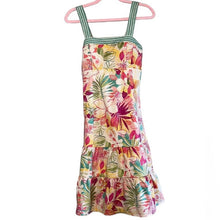 Load image into Gallery viewer, Sz 6 Madison Leigh Yellow Tropical Floral Print Summer Sun Dress
