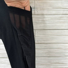 Load image into Gallery viewer, Large Fabletics Powerhold Black Cropped Mesh Leggings
