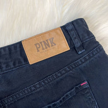 Load image into Gallery viewer, Sz 4 PINK Victoria’s Secret Black Denim Cut Off Shorts
