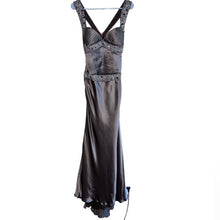 Load image into Gallery viewer, Size 4 Scala Brown Beaded Silk Formal Gown Prom Dress
