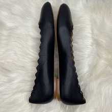 Load image into Gallery viewer, Size 10 J. Crew Black Scalloped Ballet Flats Shoes
