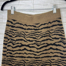 Load image into Gallery viewer, Small Lou &amp; Grey Cyprus Tiger Stripe Black &amp; Brown Midi Skirt
