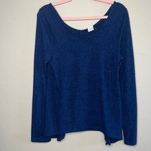 Load image into Gallery viewer, Small Anthropologie Akemi + Kin Blue Black Soft Stretchy Sweater Top
