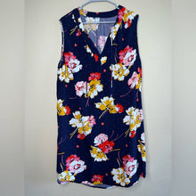 Load image into Gallery viewer, XL Old Navy Navy Blue Floral Print Sleeveless Summer Dress

