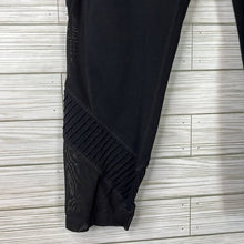 Load image into Gallery viewer, Large Athleta Black Pinktuck Chaturanga Cropped Mesh High Waisted Leggings
