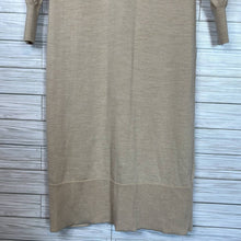 Load image into Gallery viewer, XS J. Crew Tan Merino Wool Collared Sweater Dress
