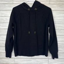 Load image into Gallery viewer, Small Anthropologie MOTH Black Hoodie Sweater Top
