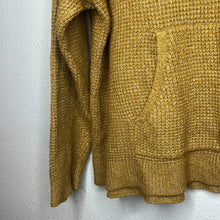 Load image into Gallery viewer, Large Aerie Golden Brown Waffle Knit Soft Hoodie Shirt
