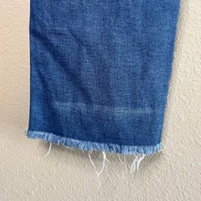 Load image into Gallery viewer, Size 30 Madewell Retro Crop Bootcut Jeans: Knee-Rip Edition
