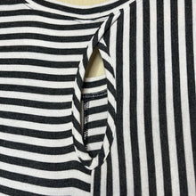 Load image into Gallery viewer, Medium Cabi Gray White Stripe Sleeveless Tank Top
