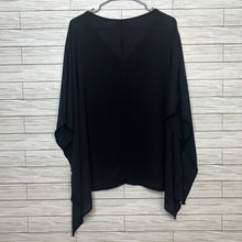 Load image into Gallery viewer, Size 0X Torrid Black Short Sleeve Zip Front Sheer Top Plus
