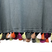 Load image into Gallery viewer, Medium Kim &amp; Cami Olive Green Multi Color Tassel Tank Top

