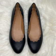Load image into Gallery viewer, Size 10 J. Crew Black Scalloped Ballet Flats Shoes
