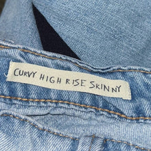 Load image into Gallery viewer, Size 8 Hot Kiss Light Wash Distressed Ripped High Rise Skinny Jeans
