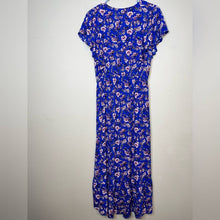 Load image into Gallery viewer, Medium Knox Rose Blue Floral Print Boho V-Neck High Low Dress
