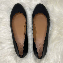 Load image into Gallery viewer, Size 10 J. Crew Black Scalloped Ballet Flats Shoes
