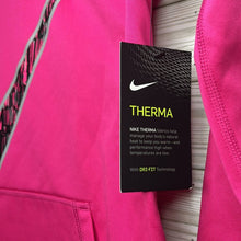 Load image into Gallery viewer, Nike NWT Girls Therma Fleece Lined Hot Pink Hoodie Shirt
