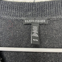 Load image into Gallery viewer, XL Eileen Fisher Dark Gray Button Front Slouchy Wool Cardigan
