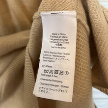 Load image into Gallery viewer, XS J. Crew Tan Merino Wool Collared Sweater Dress
