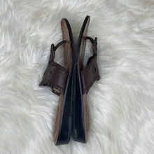 Load image into Gallery viewer, Sz 6 Jack Rogers Brown Embroidered Thong Sandals Shoes
