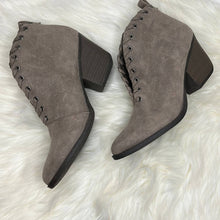 Load image into Gallery viewer, Size 7.5 Coconuts by Matisse Taupe Suede Almond Toe Ankle Booties Shoes
