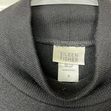 Load image into Gallery viewer, Medium Eileen Fisher Black Wool Long Sleeve Shirt
