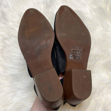 Load image into Gallery viewer, Sz 9 Qupid Black Western Perforated Buckle Heel Ankle Booties Shoes
