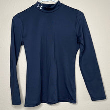 Load image into Gallery viewer, Youth Large Under Armour Youth Kids Fitted Black Long Sleeve Shirt
