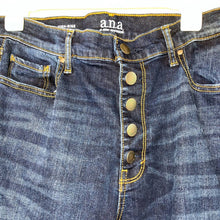 Load image into Gallery viewer, Size 16 A.N.A Plus High Rise Raw Hem Dark Wash Flare Jeans

