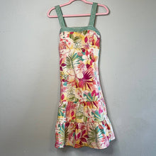 Load image into Gallery viewer, Sz 6 Madison Leigh Yellow Tropical Floral Print Summer Sun Dress
