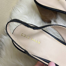 Load image into Gallery viewer, Sz 9.5B Cole Haan Black Cadee Pointed Sling Back Heels Shoes
