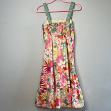 Load image into Gallery viewer, Sz 6 Madison Leigh Yellow Tropical Floral Print Summer Sun Dress
