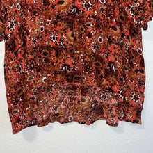 Load image into Gallery viewer, Size 2X Eyeshadow Plus Size Western Boho Printed Short Sleeve Ruffle Top
