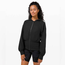 Load image into Gallery viewer, Size 4 Lululemon Black Hugged-Waist Zip Up Hoodie Jacket Without Zipper
