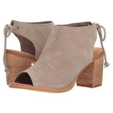 Load image into Gallery viewer, Size W10 TOMS Tan Elba Desert Taupe Suede Peep Toe Ankle Booties
