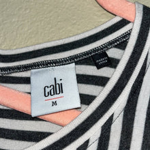 Load image into Gallery viewer, Medium Cabi Gray White Stripe Sleeveless Tank Top
