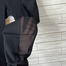 Load image into Gallery viewer, Large Fabletics Powerhold Black Cropped Mesh Leggings
