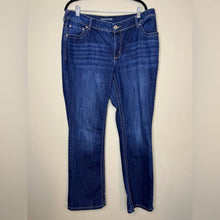 Load image into Gallery viewer, Size 16W Maurices Plus Size Dark Wash Boot Cut Jeans
