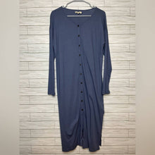 Load image into Gallery viewer, Medium Madewell Blue Long Sleeve Duster Button Front Cardigan
