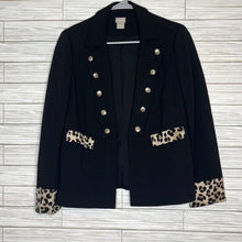 Load image into Gallery viewer, Small Chicos Leopard-Print Trim Blazer
