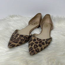 Load image into Gallery viewer, Size 7.5 Sam Edelman Nude &amp; Leopard Pointy Toe Ballet Flats

