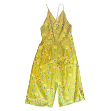 Load image into Gallery viewer, Small A New Day Yellow Floral Cropped Jump Suit
