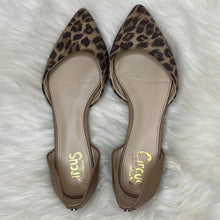 Load image into Gallery viewer, Size 7.5 Sam Edelman Nude &amp; Leopard Pointy Toe Ballet Flats
