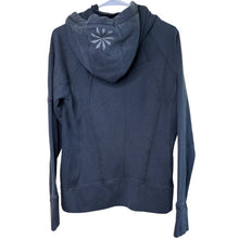 Load image into Gallery viewer, Medium Athleta Black Home Town Zip Up Hoodie Genesis Health Clubs Embroidered Logo
