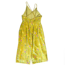Load image into Gallery viewer, Small A New Day Yellow Floral Cropped Jump Suit
