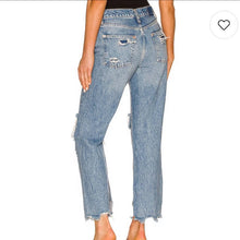 Load image into Gallery viewer, Size 32 Free People NWT Plus Tapered Baggy Boyfriend in Mid Century Blue Jeans
