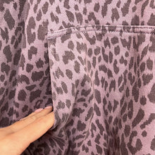 Load image into Gallery viewer, XS American Eagle Ahh-Mazingly Soft Jegging Fit Oversized Purple Leopard Hoodie Top
