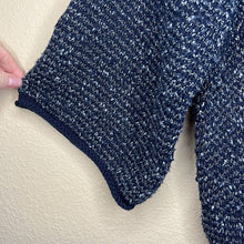 Load image into Gallery viewer, Small Free People Under Your Spell Navy Oversized Chunky Crop Sweater Top
