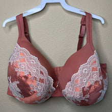 Load image into Gallery viewer, 42G Cacique Plus Dusty Rose Pink White Lace Lightly Lined Full Coverage Bra

