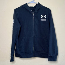 Load image into Gallery viewer, Youth Large Under Armour Youth Loose Fit Black Zip Up Hoodie Jacket
